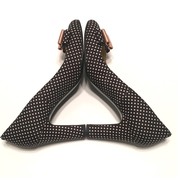 J. CREW Trixie Polka Dot Bow Heel Pump Rare - Picture 8 of 8